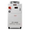 VEVOR Industrial Water Chiller, CW6000, 1500W Industrial Water Cooler Cooling System with Compressor 15L Water Tank Capacity 65 L/min Max Flow Rate, for CO2 Laser Engraving Machine Cooling Machine