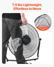 VEVOR 18 In Floor Fan 3 Speed 360° Adjustable Tilt High-Velocity Industrial Fan