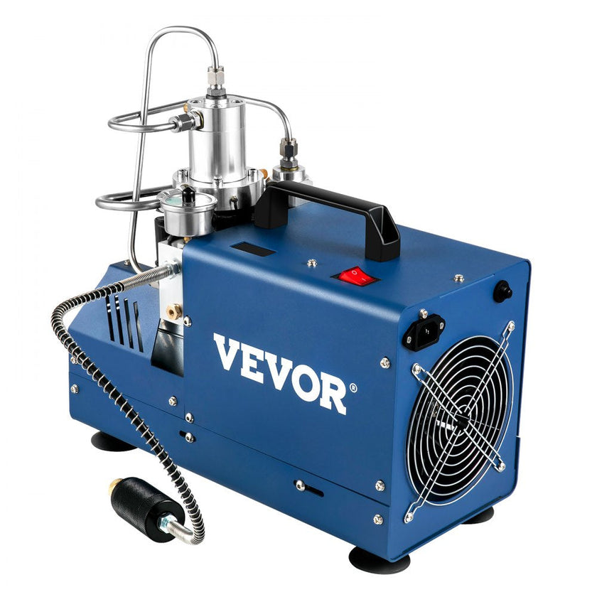VEVOR High Pressure Compressor, 4500PSI/30MPA/300BAR High Pressure Air Compressor, 1800W 110V Automatic Stop Air Rifle Compressor Suitable for Paintball Air Rifle, PCP Rifle, Air Pistol, Diving Bottle