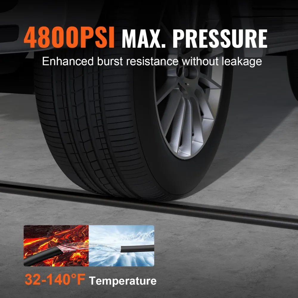 VEVOR Pressure Washer Hose, 100FT, Kink Free 3/8