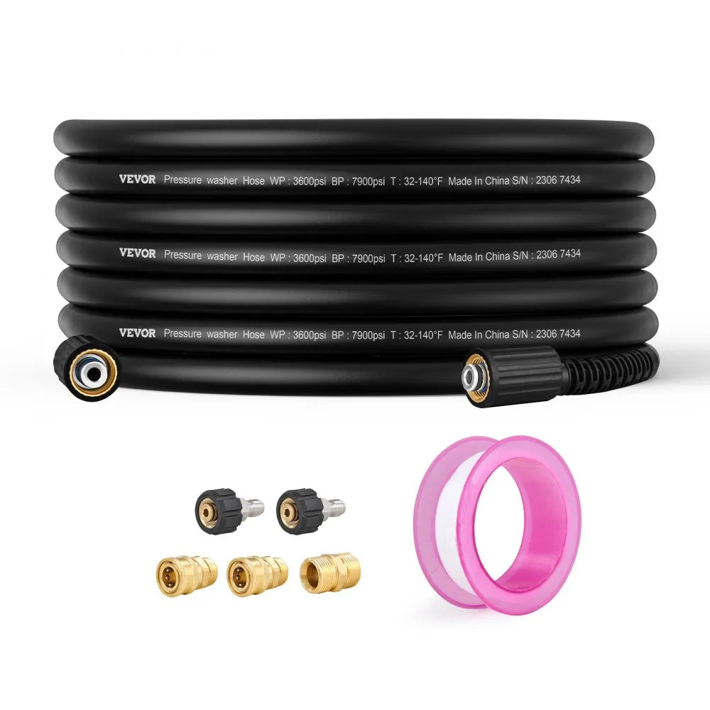 VEVOR Pressure Washer Hose, 50 FT, 1/4