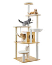 VEVOR Large Cat Tree Tall Cat Tower Multi-level Condo Play House for Indoor Cat