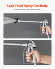 VEVOR Airless Paint Spray Gun and Hose Kit 3600PSI with Extension Rods Filters