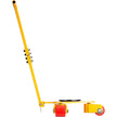 VEVOR Machinery Skate Dolly, 6614 LBS/3T Industrial Machinery Mover with Handle, Carbon Steel Machinery Moving Skate with 3 360° Swivel PU Wheels, 360° Rotation Non-Slip Cap for Warehouse, Workshop