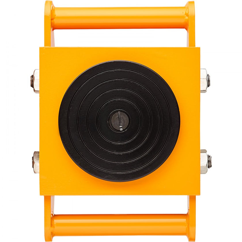 VEVOR Machinery Skate Dolly, 13,200 LBS/6T Industrial Machinery Mover, Heavy Duty Carbon Steel Machinery Moving Skate with 4 PU Wheels and 360° Rotation Non-Slip Cap for Warehouse, Workshop, Factory