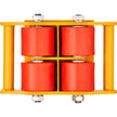 VEVOR Machinery Skate Dolly, 13,200 LBS/6T Industrial Machinery Mover, Heavy Duty Carbon Steel Machinery Moving Skate with 4 PU Wheels and 360° Rotation Non-Slip Cap for Warehouse, Workshop, Factory