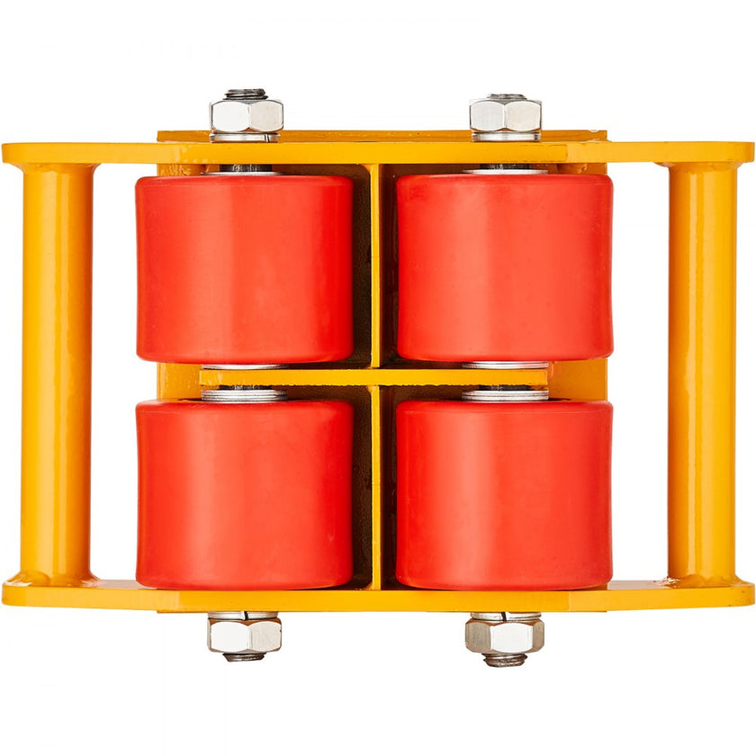 VEVOR Machinery Skate Dolly, 13,200 LBS/6T Industrial Machinery Mover, Heavy Duty Carbon Steel Machinery Moving Skate with 4 PU Wheels and 360° Rotation Non-Slip Cap for Warehouse, Workshop, Factory