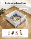 VEVOR Dog Whelping Box 48x48x18.1 inch with Height Adjustable Door for Large Dog