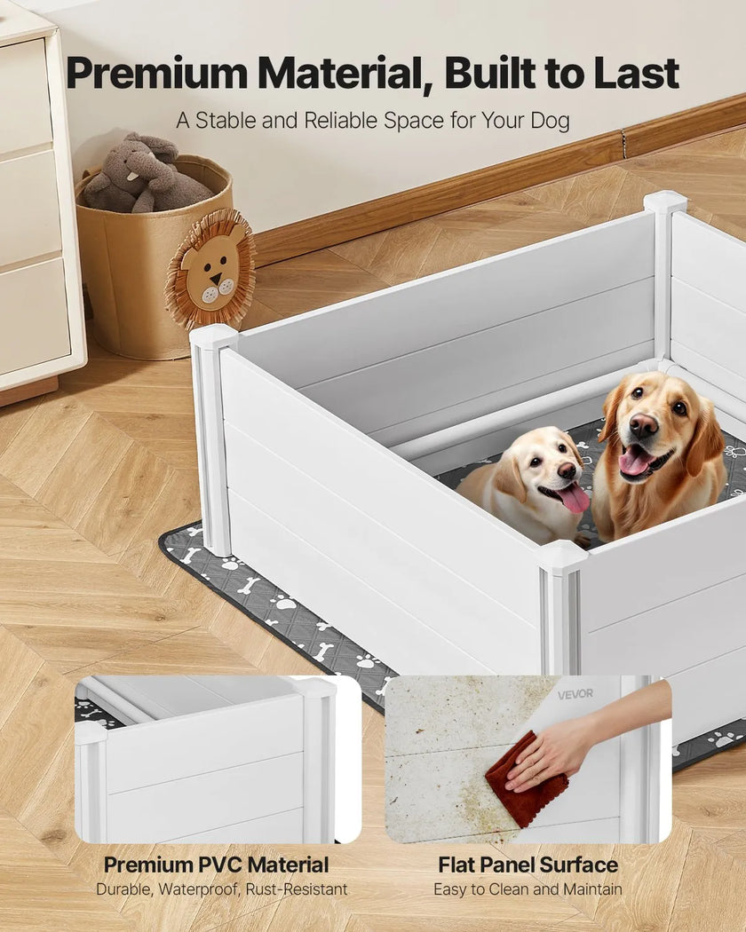 VEVOR Dog Whelping Box 48x48x18.1 inch with Height Adjustable Door for Large Dog
