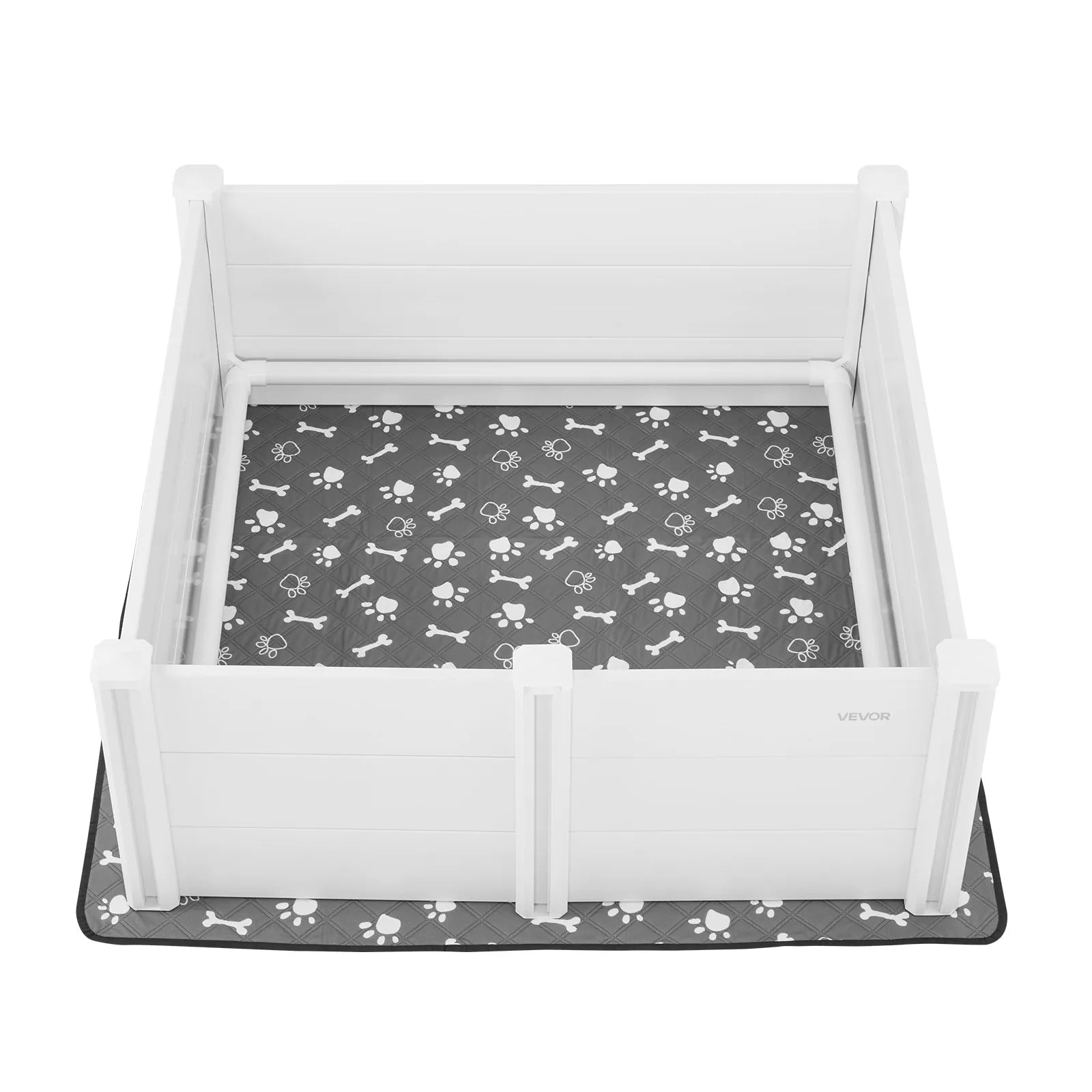 VEVOR Dog Whelping Box 48x48x18.1 inch with Height Adjustable Door for Large Dog