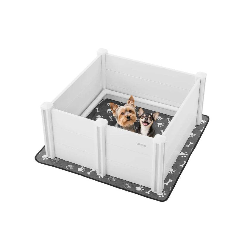 VEVOR Dog Whelping Box 38.6x38.6x18.1 inch Door Height Adjustable for Medium Dog