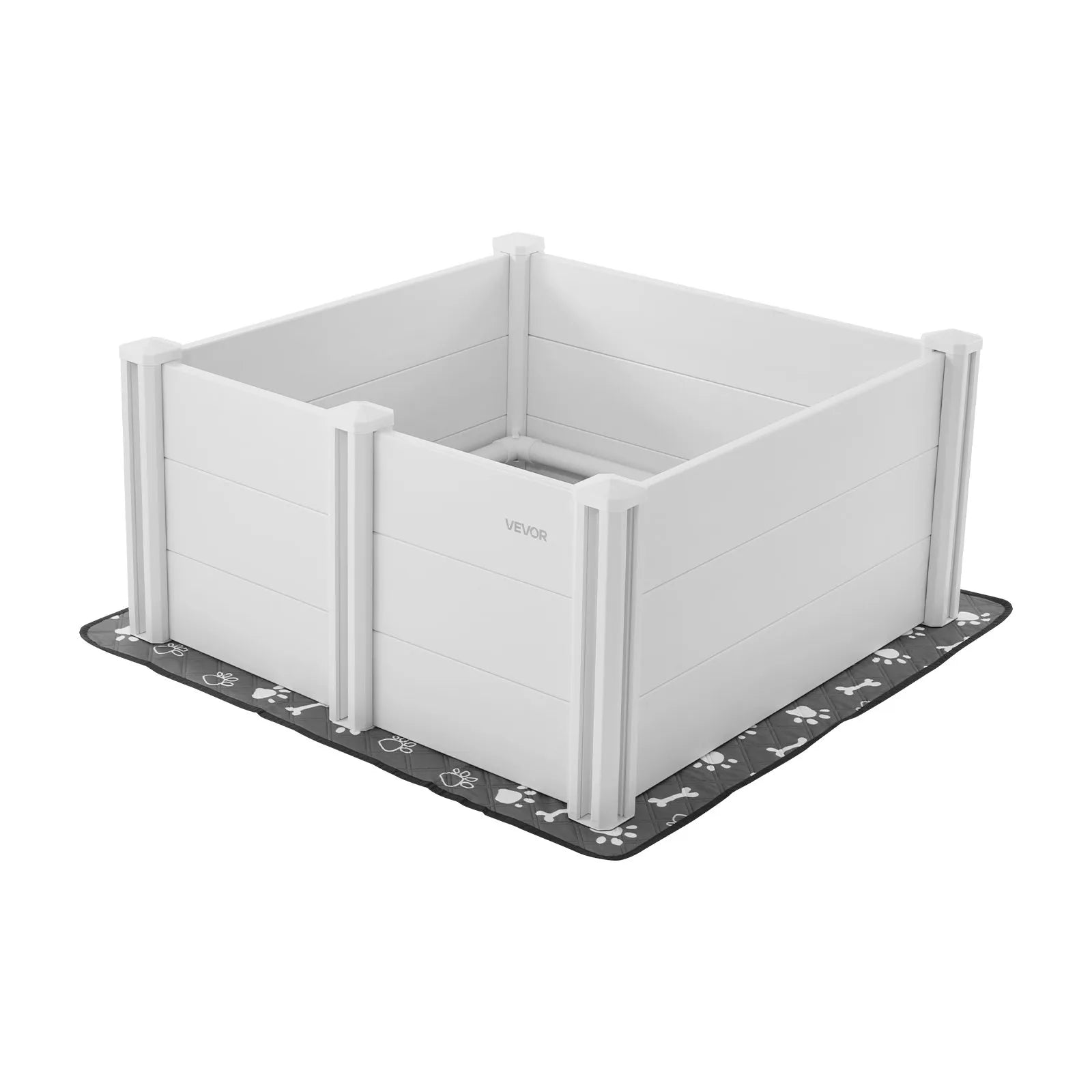 VEVOR Dog Whelping Box 38.6x38.6x18.1 inch Door Height Adjustable for Medium Dog