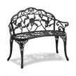 VEVOR Outdoor Bench, 38.8 inches Metal Garden Bench for Outdoors, 480 lbs Load Capacity Bench, Outdoor Garden Park Bench with Backrest and Armrests, Patio Bench for Garden, Park, Yard, Front Porch