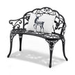 VEVOR Outdoor Bench, 38.8 inches Metal Garden Bench for Outdoors, 480 lbs Load Capacity Bench, Outdoor Garden Park Bench with Backrest and Armrests, Patio Bench for Garden, Park, Yard, Front Porch