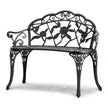 VEVOR Outdoor Bench, 38.8 inches Metal Garden Bench for Outdoors, 480 lbs Load Capacity Bench, Outdoor Garden Park Bench with Backrest and Armrests, Patio Bench for Garden, Park, Yard, Front Porch