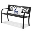 VEVOR Outdoor Bench, 46 inches Metal Garden Bench for Outdoors, 480 lbs Load Capacity Bench, Outdoor Garden Park Bench with Backrest and Armrests, Patio Bench for Garden, Park, Yard, Front Porch