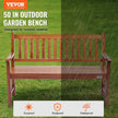 VEVOR Outdoor Bench, 50 inches Wood Garden Bench for Outdoors, 800 lbs Load Capacity Bench, Outdoor Garden Park Bench with Backrest and Armrests, Patio Bench for Garden, Park, Yard, Front Porch