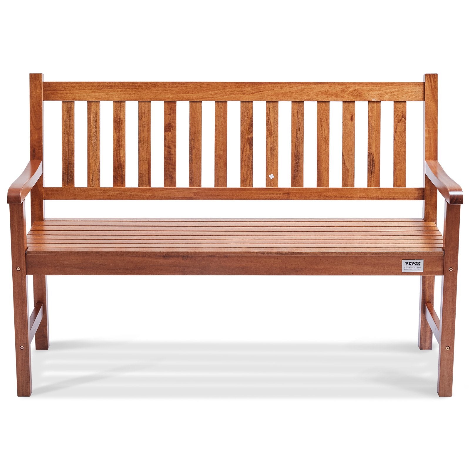 VEVOR Outdoor Bench, 50 inches Wood Garden Bench for Outdoors, 800 lbs Load Capacity Bench, Outdoor Garden Park Bench with Backrest and Armrests, Patio Bench for Garden, Park, Yard, Front Porch