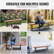 VEVOR Outdoor Bench, 63 inches Wood Garden Bench with Metal Leg for Outdoors, 500 lbs Load Capacity Bench, Outdoor Garden Park Bench, Dining Bench Patio Bench for Garden, Park, Yard, Front Porch