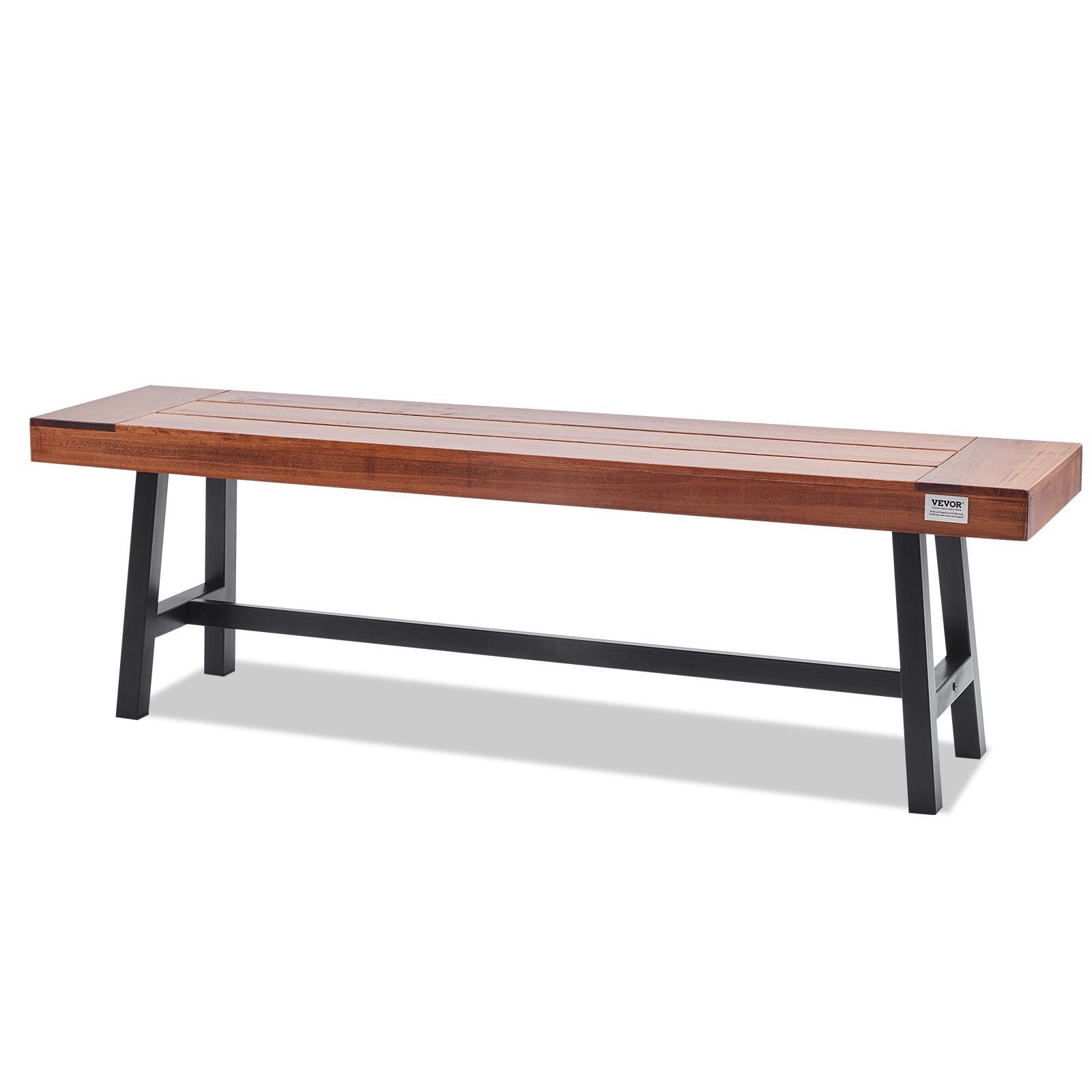 VEVOR Outdoor Bench, 63 inches Wood Garden Bench with Metal Leg for Outdoors, 500 lbs Load Capacity Bench, Outdoor Garden Park Bench, Dining Bench Patio Bench for Garden, Park, Yard, Front Porch