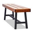 VEVOR Outdoor Bench, 63 inches Wood Garden Bench with Metal Leg for Outdoors, 500 lbs Load Capacity Bench, Outdoor Garden Park Bench, Dining Bench Patio Bench for Garden, Park, Yard, Front Porch