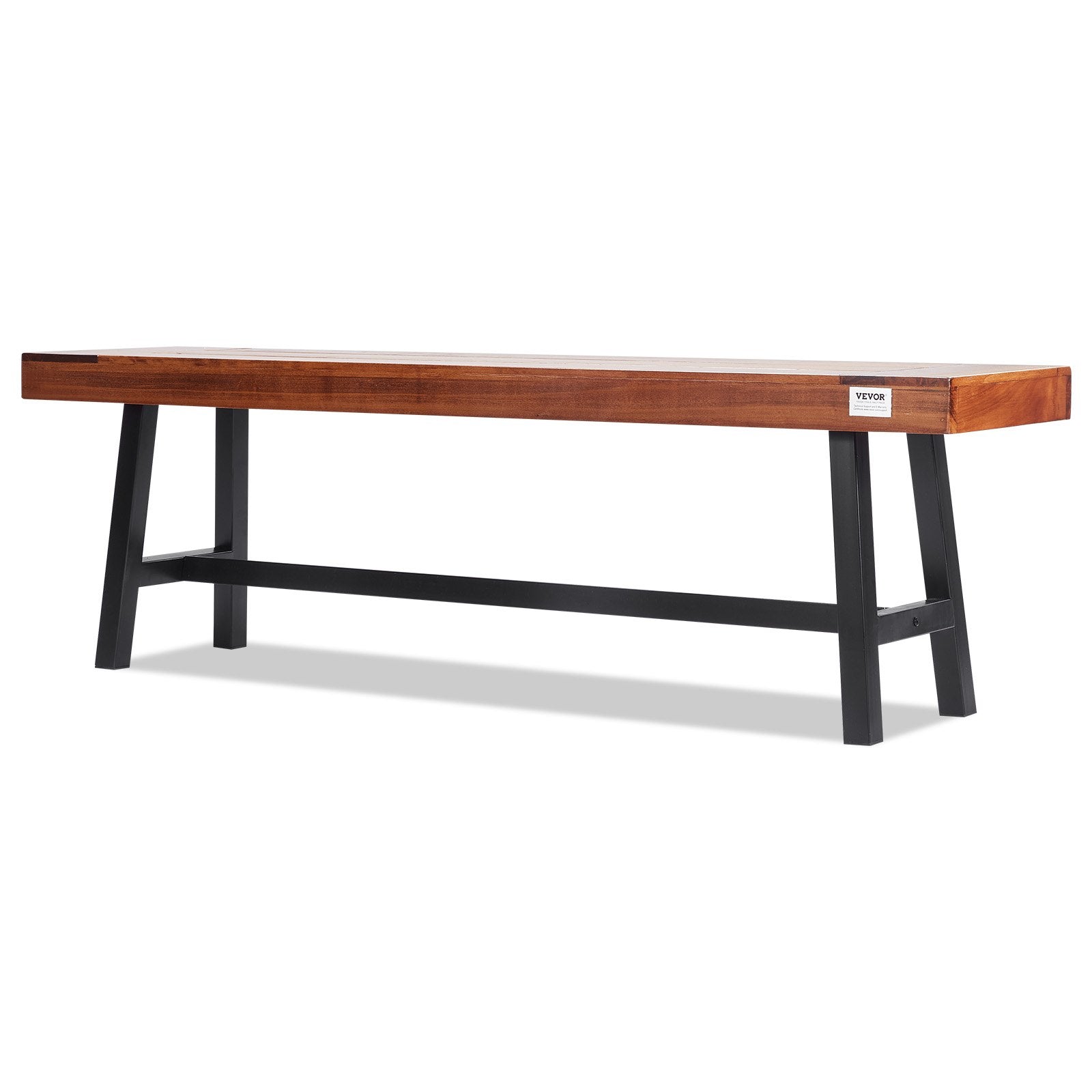 VEVOR Outdoor Bench, 63 inches Wood Garden Bench with Metal Leg for Outdoors, 500 lbs Load Capacity Bench, Outdoor Garden Park Bench, Dining Bench Patio Bench for Garden, Park, Yard, Front Porch