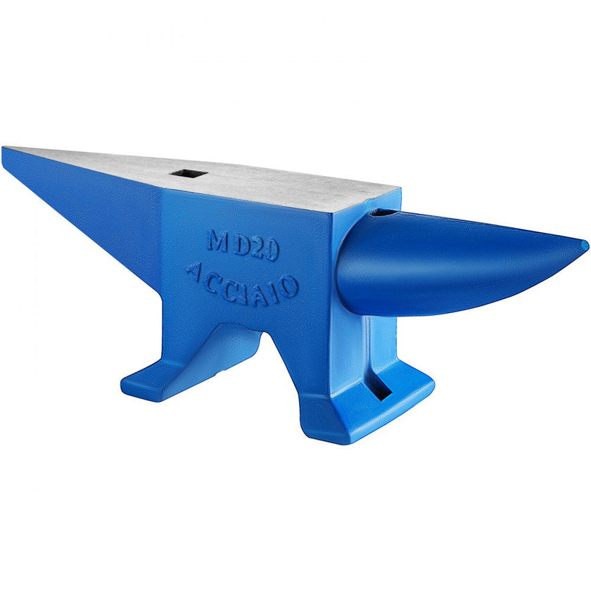VEVOR Single Horn Anvil 44Lbs Steel Anvil Blacksmith for Sale Forge Tools and Equipment Anvil Rugged Round and Square Hole Horn Anvil Blacksmith Jewelers Metalsmith Blacksmith Tool