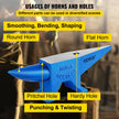 132 Lb Blacksmith Anvil Steel Anvil 60 Kg Heat Treated Round Horn Metal Work