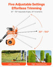 VEVOR Extendable Cordless Electric Hedge Trimmer 20V 1200RMP with 20in Blade