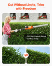 VEVOR Extendable Cordless Electric Hedge Trimmer 20V 1200RMP with 20in Blade