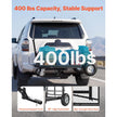 Hitch Mount Cargo Carrier with Wheels | 2-in-1 Folding Cargo Basket & Cargo Cart | 400 lb Capacity