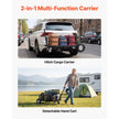 Hitch Mount Cargo Carrier with Wheels | 2-in-1 Folding Cargo Basket & Cargo Cart | 400 lb Capacity