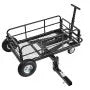 Hitch Mount Cargo Carrier with Wheels | 2-in-1 Folding Cargo Basket & Cargo Cart | 400 lb Capacity
