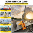 VEVOR 2200lbs/1ton Capacity Beam Clamp I Beam Lifting Clamp 3Inch-9Inch Opening Range Beam Clamps for Rigging Heavy Duty Steel Beam Clamp Tool Beam Hangers for Lifting Rigging Yellow