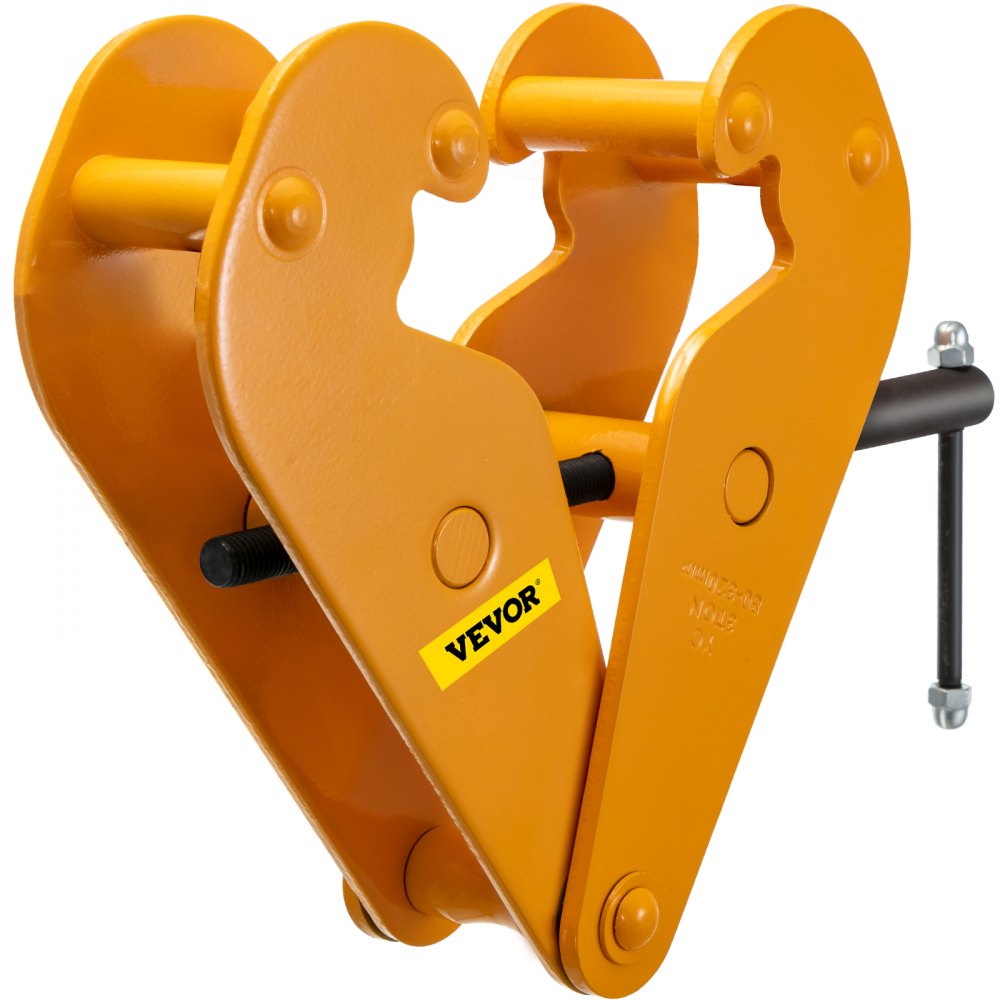 VEVOR 2200lbs/1ton Capacity Beam Clamp I Beam Lifting Clamp 3Inch-9Inch Opening Range Beam Clamps for Rigging Heavy Duty Steel Beam Clamp Tool Beam Hangers for Lifting Rigging Yellow