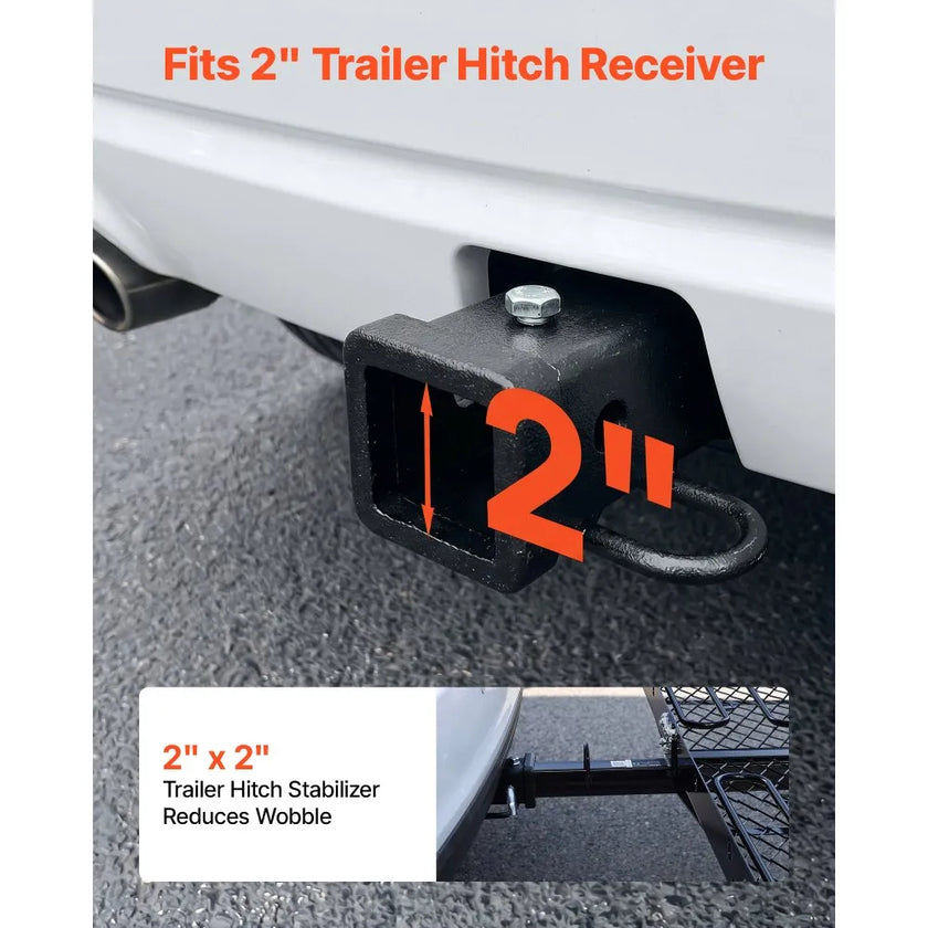 VEVOR 2-in-1 Hitch Cargo Carrier with Bike Rack – 62