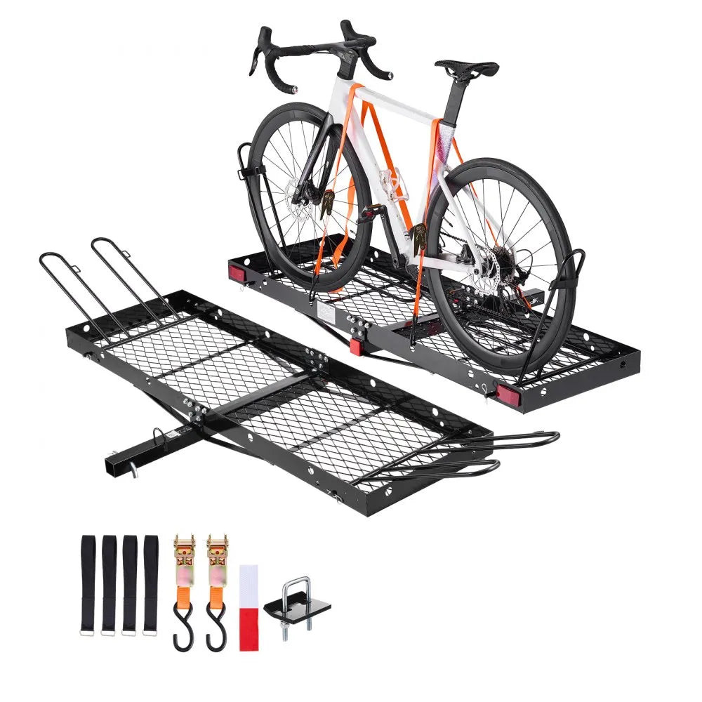 VEVOR 2-in-1 Hitch Cargo Carrier with Bike Rack – 62