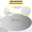 VEVOR Fire Pit Lid 20 Inch Round Fire Ring Lid Cover 1.5mm Thick 430 Stainless Steel Burner Pan Cover for Patio Fire Pit Pan