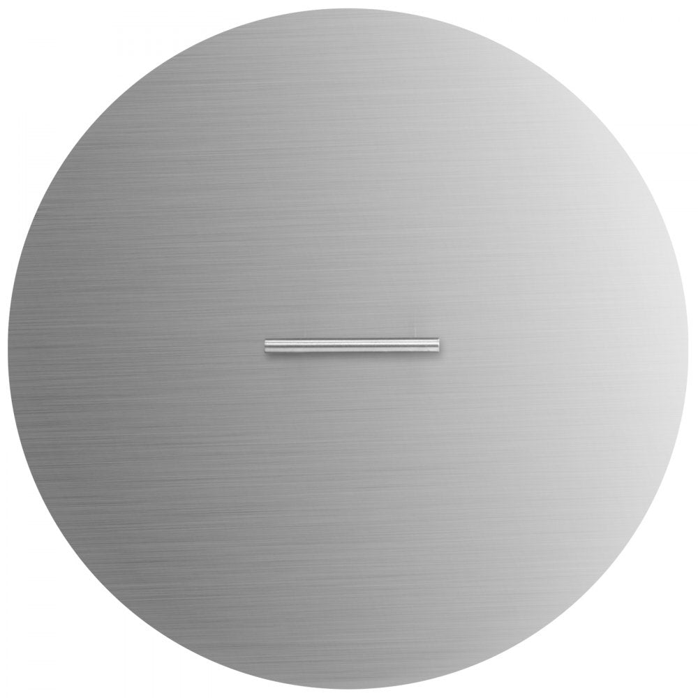 VEVOR Fire Pit Lid 20 Inch Round Fire Ring Lid Cover 1.5mm Thick 430 Stainless Steel Burner Pan Cover for Patio Fire Pit Pan
