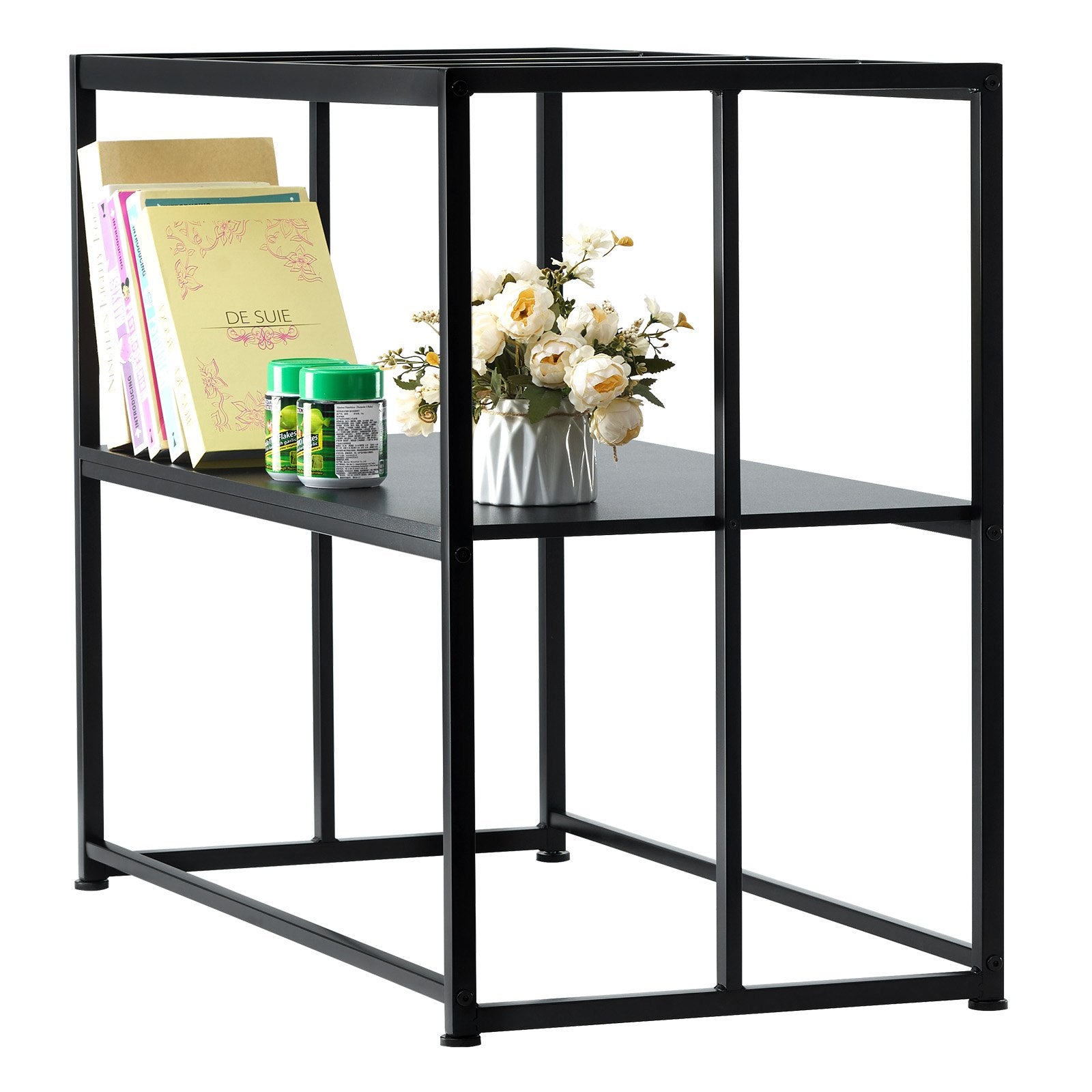 VEVOR Aquarium Stand, 40 Gallon Fish Tank Stand, 36.5 x 18.5 x 29.5 in Steel Turtle Tank Stand, 335 lbs Load Capacity, Reptile Tank Stand with Storage, Hardware Kit, and Non-slip Feet, Black