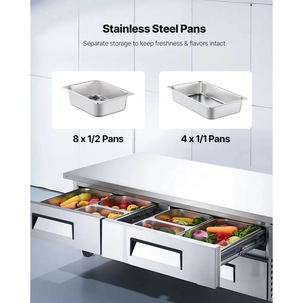 VEVOR Chef Base Refrigerator, 72