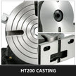 VEVOR Rotary Table 8Inch Horizontal Vertical HV8 Precision 3MT Milling Drilling Machine Vernier Reading Milling Drilling Boring