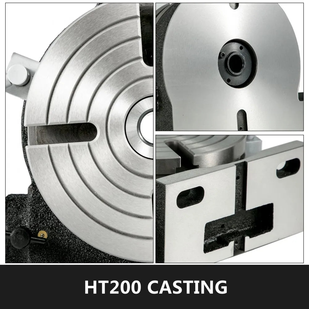 VEVOR Rotary Table 8Inch Horizontal Vertical HV8 Precision 3MT Milling Drilling Machine Vernier Reading Milling Drilling Boring
