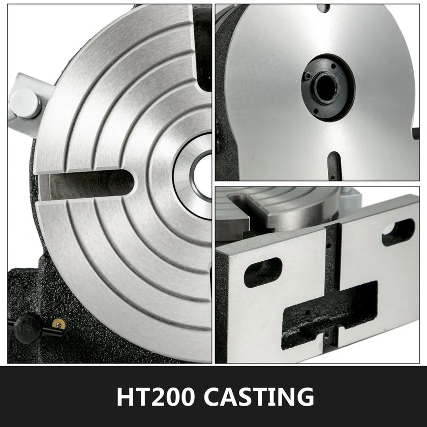 VEVOR Rotary Table 8Inch Horizontal Vertical HV8 Precision 3MT Milling Drilling Machine Vernier Reading Milling Drilling Boring