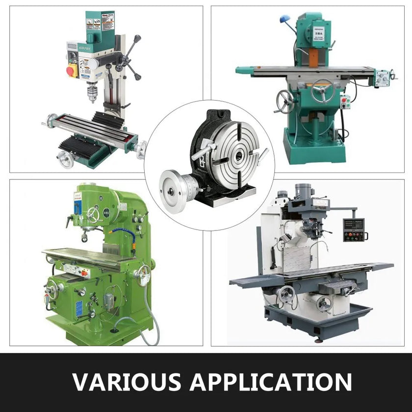 VEVOR Rotary Table 8Inch Horizontal Vertical HV8 Precision 3MT Milling Drilling Machine Vernier Reading Milling Drilling Boring