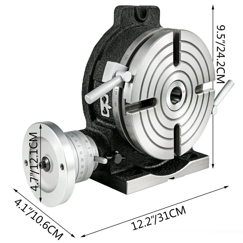 VEVOR Rotary Table 8Inch Horizontal Vertical HV8 Precision 3MT Milling Drilling Machine Vernier Reading Milling Drilling Boring