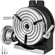 VEVOR Rotary Table 8 Inch/200 MM Horizontal Vertical Rotary Table 3-Slot Rotary Table for Milling Machine MT-3 Rotary Table for Milling 360 Degrees Precision Rotary Table