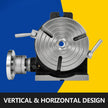 VEVOR Rotary Table 8 Inch/200 MM Horizontal Vertical Rotary Table 3-Slot Rotary Table for Milling Machine MT-3 Rotary Table for Milling 360 Degrees Precision Rotary Table