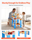 VEVOR Wooden Tool Bench for Kids 3 Years+ Toy Workbench Pretend Play Toy Kits