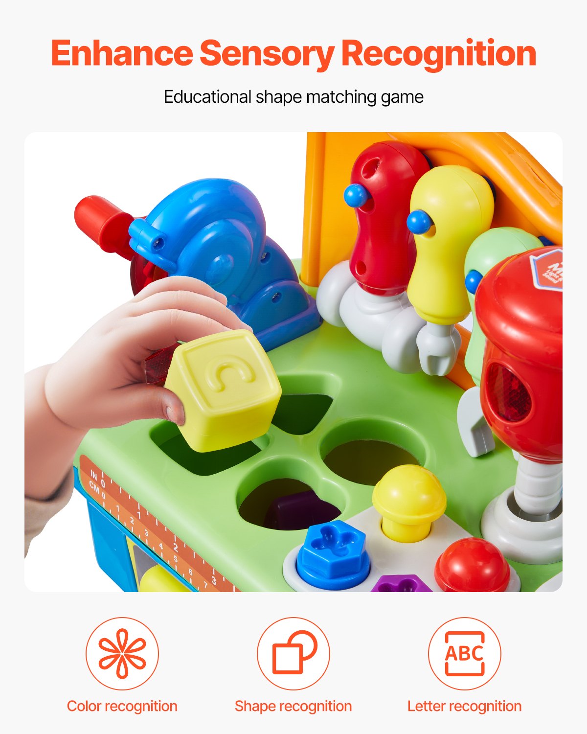 VEVOR Musical Workbench for Toddler 2 Years+ Toy Musical Learning Workbench